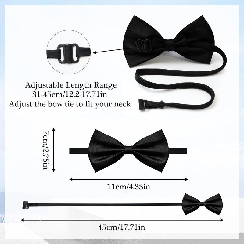 GZJINYUAN 4Pcs Kids Boys Suspenders Bowtie Set with Black Glasses Newsboy Cap for Boy Girl Wedding 100 Days of School Costume - Image 3